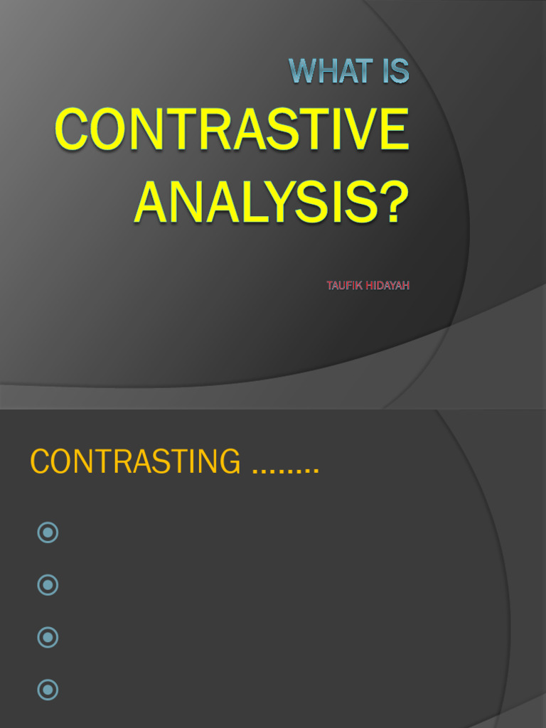Lesson 4 - What Is Contrastive Analysis Part I | PDF