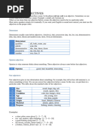 Adjective Order: DOSASCOMP Guide | PDF | Adjective | Plural