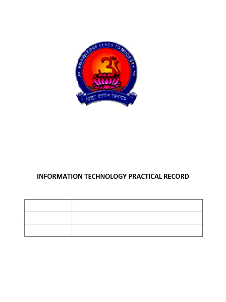 Complete Practical File Front Page | PDF