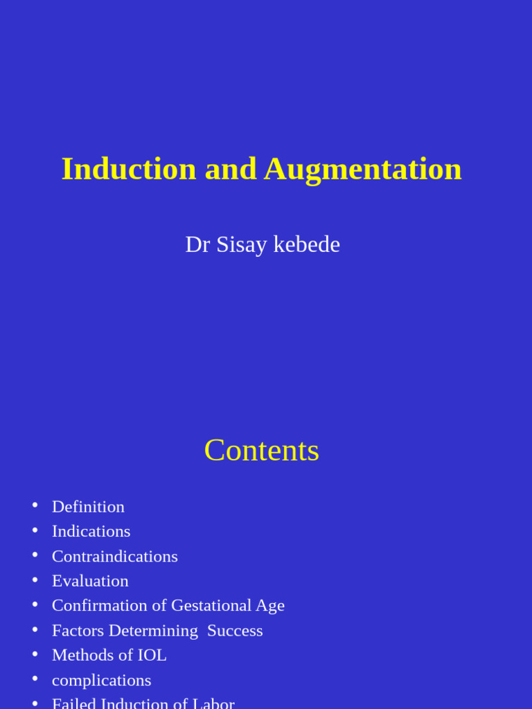 Induction and Augmentation of Labor Guide | PDF | Childbirth ...