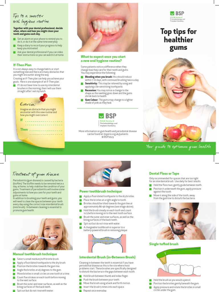 Essential Tips for Gum Health | PDF | Toothbrush | Oral Hygiene