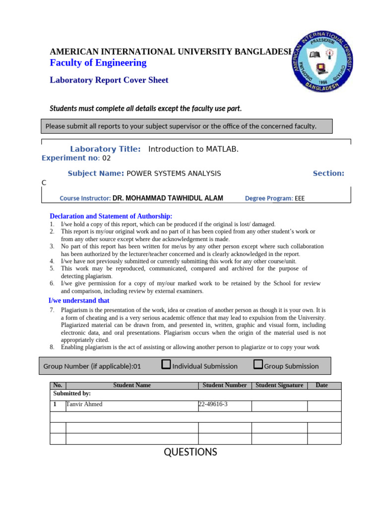 Power Lab 1 AKTER AKhI BOSS | PDF | Plagiarism