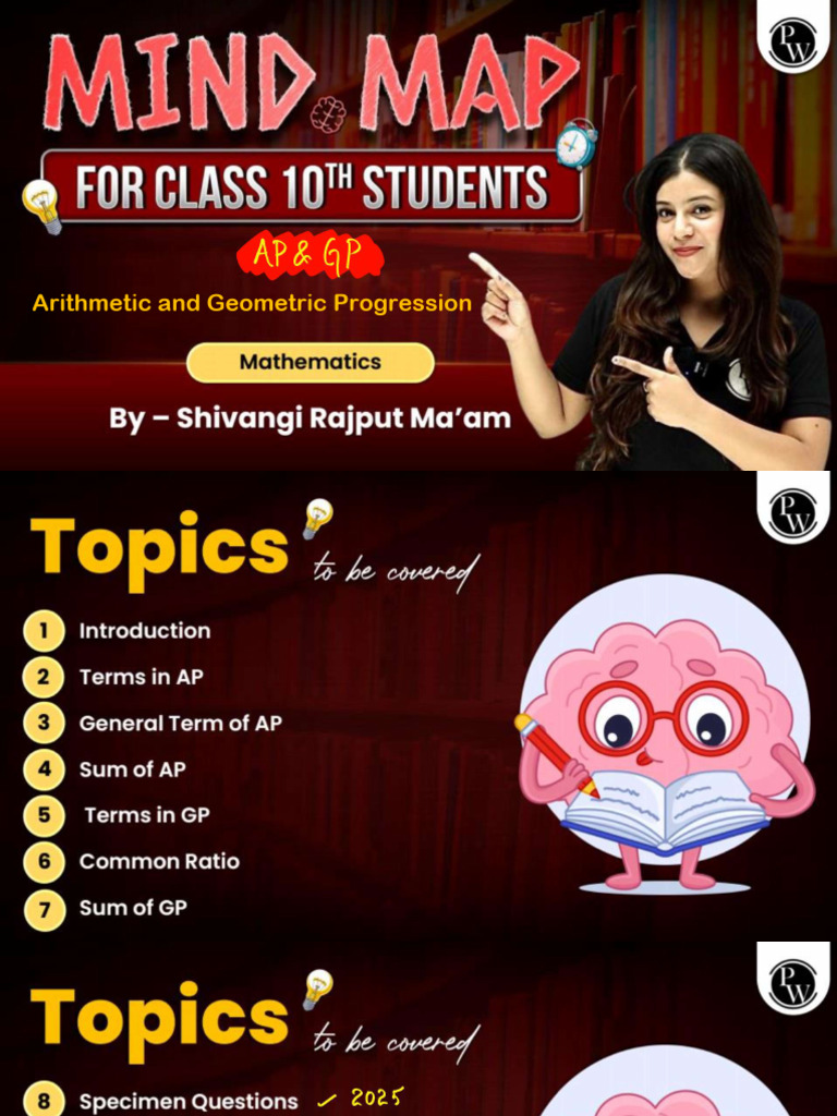 Arithmetic and Geometric Progression - Class Notes - Class 10th ICSE ...