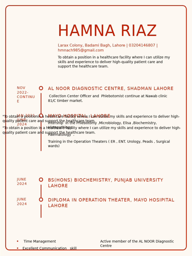 Healthcare Professional Resume Summary | PDF