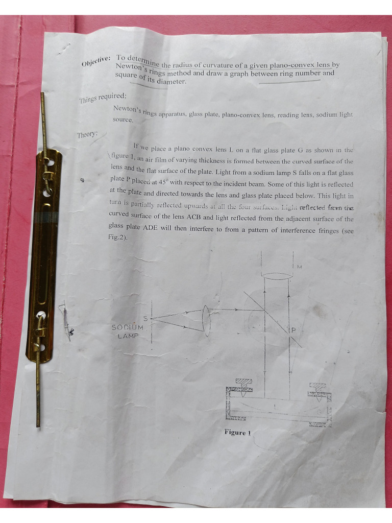 Phy. Practical Newton Rings 5 | PDF