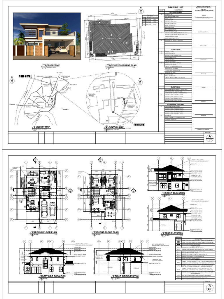 2 Storey Residential Building Plans | PDF | Structural Engineering ...