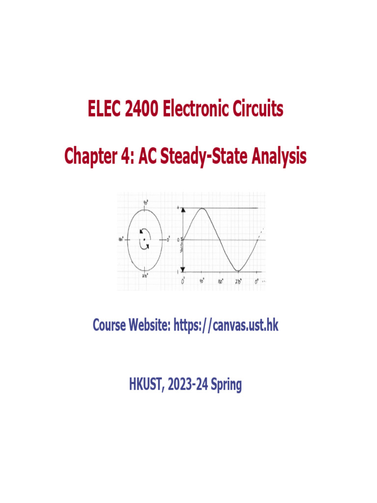 AC Steady-State Analysis in Circuits | PDF | Capacitor | Capacitance