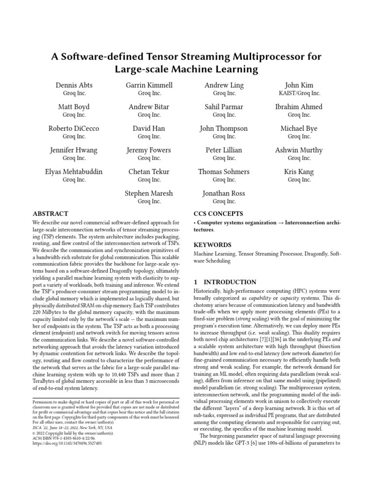 A Software-Defined Tensor Streaming Multiprocessor For Large-Scale ...