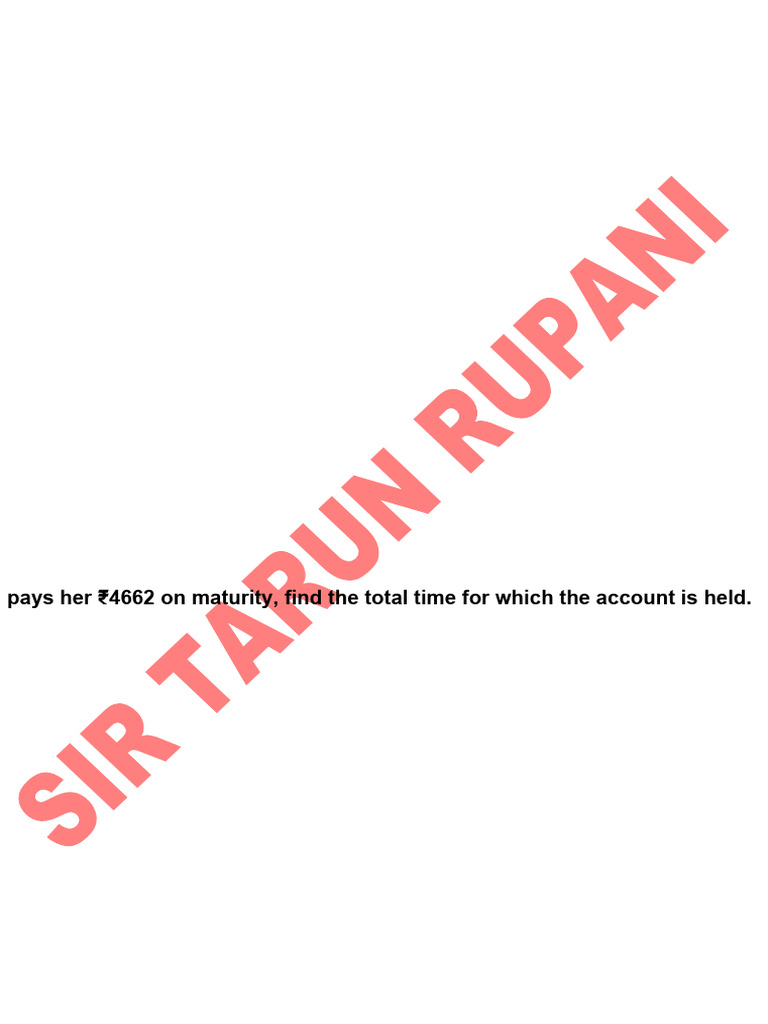 Banking Numericals | PDF