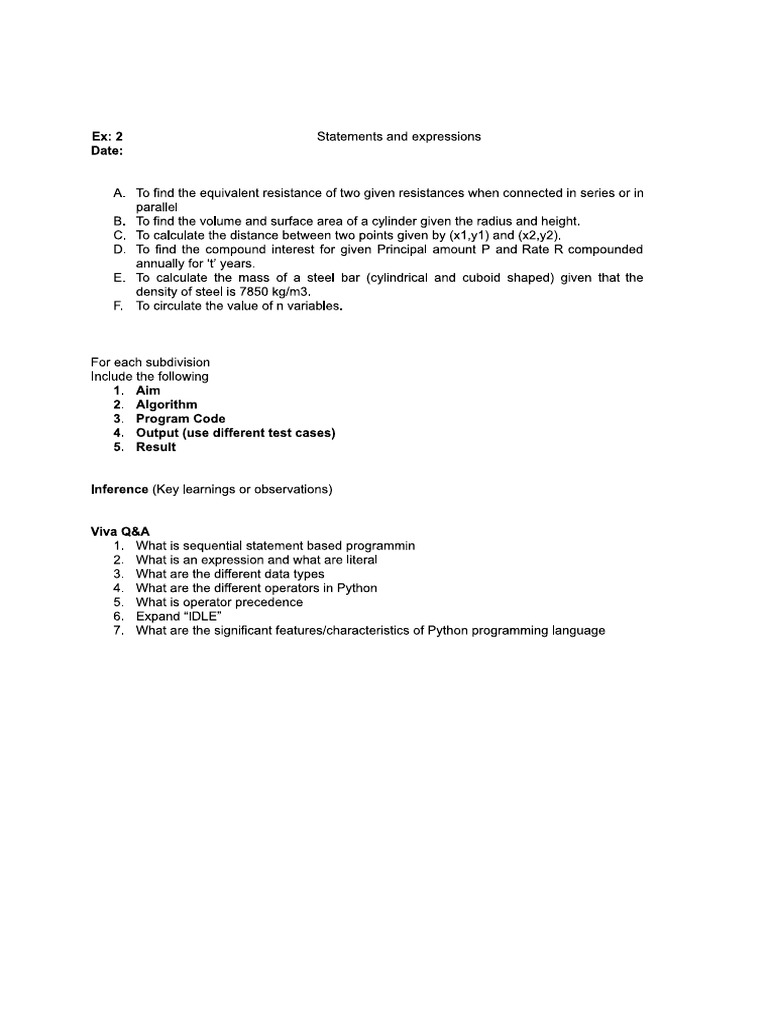 Lab Ex 2 | PDF
