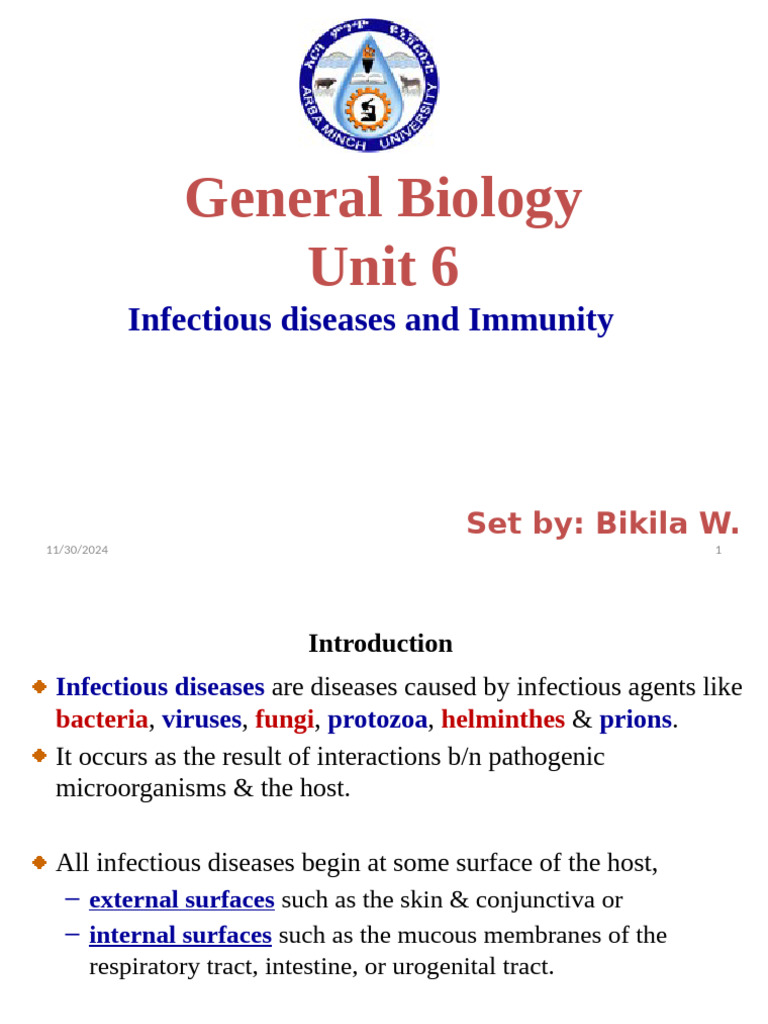 Infectious Diseases and Immunity Overview | PDF | Immune System | Virus