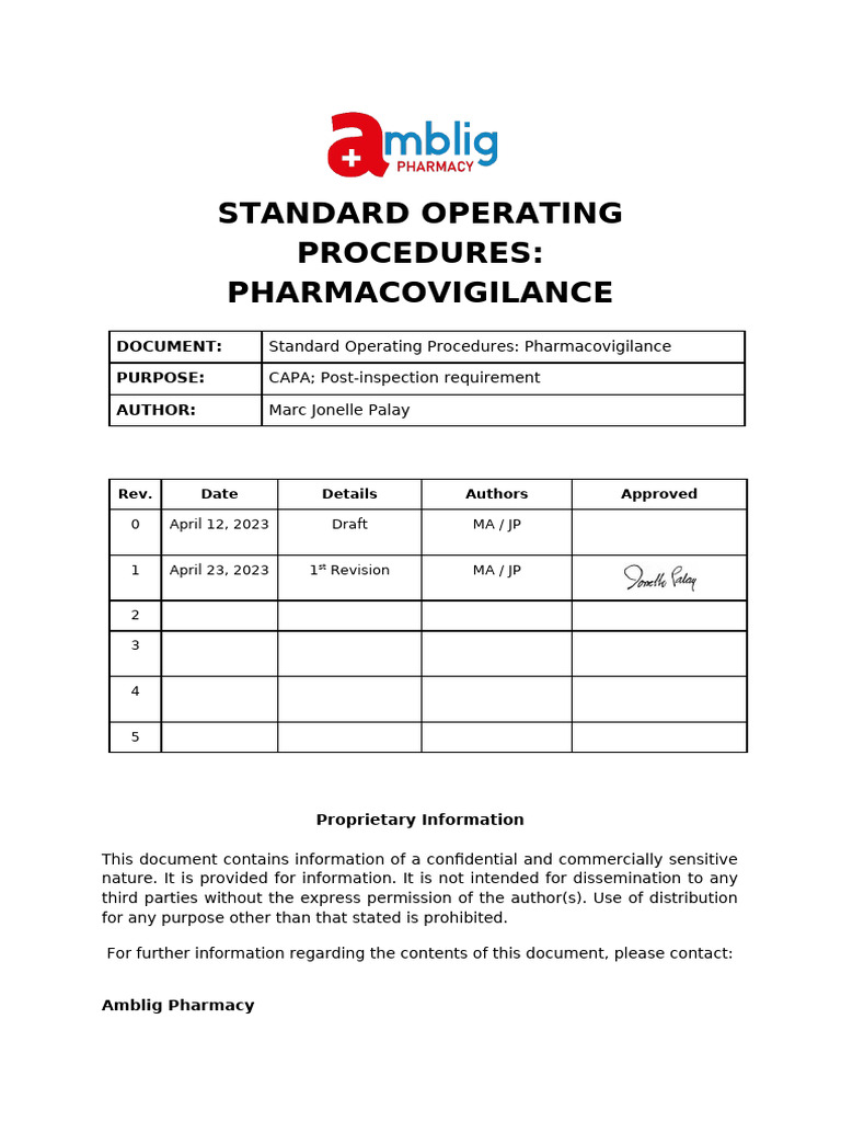 Pharmacovigilance SOP for ADR Reporting | PDF | Adverse Effect | Food ...