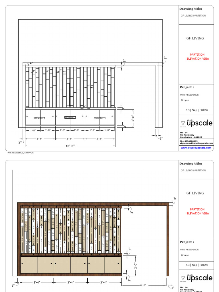 MPR Residence Elevation Plan - Tirupur | PDF