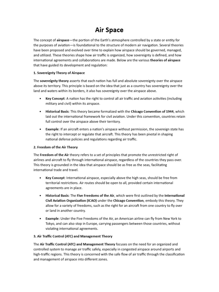 Theories of Airspace Management | PDF | Air Traffic Control | Aviation
