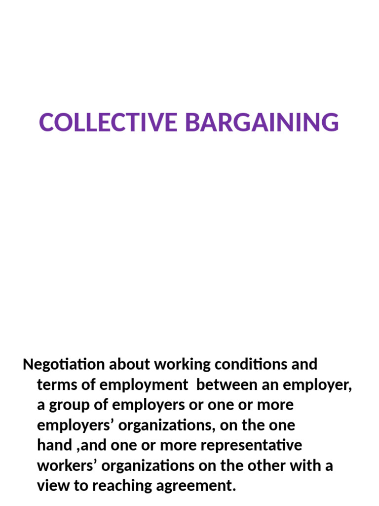 Understanding Collective Bargaining Strategies | PDF