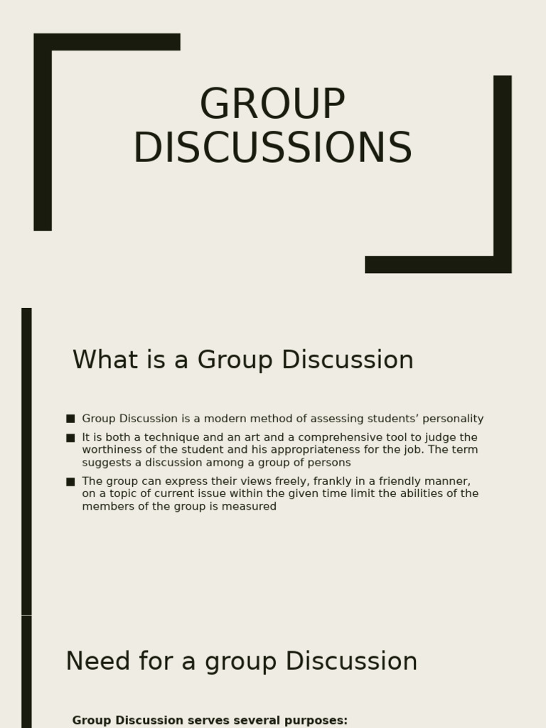 Group Discussion | PDF | Thought | Communication