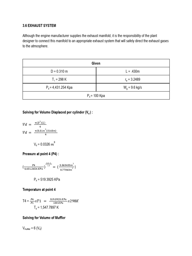 Exchaust System | PDF | Gases | Energy Technology