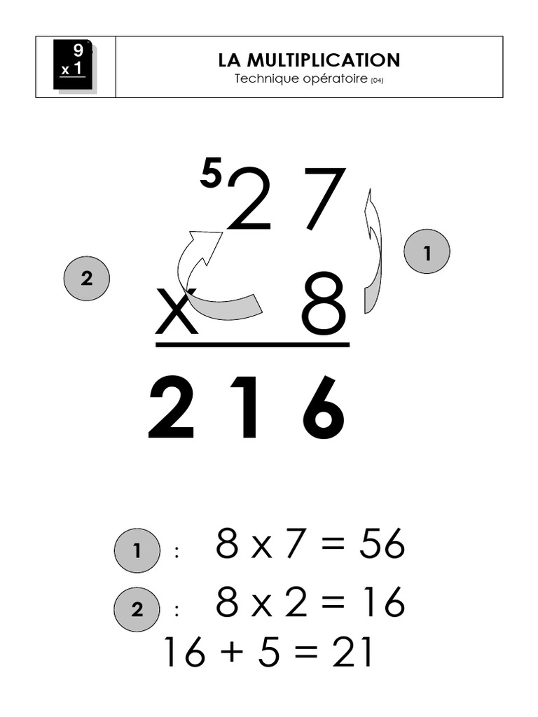 Techniques de multiplication simples | PDF