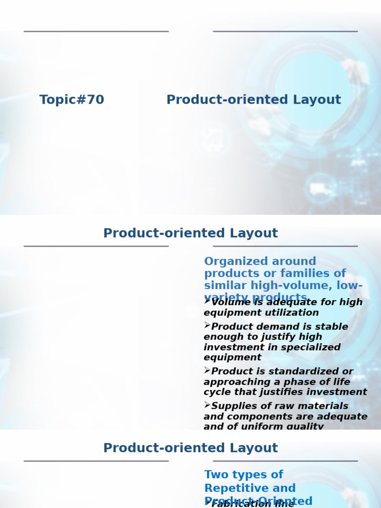 Product-Oriented Layout Overview | PDF | Labour Economics | Division Of ...