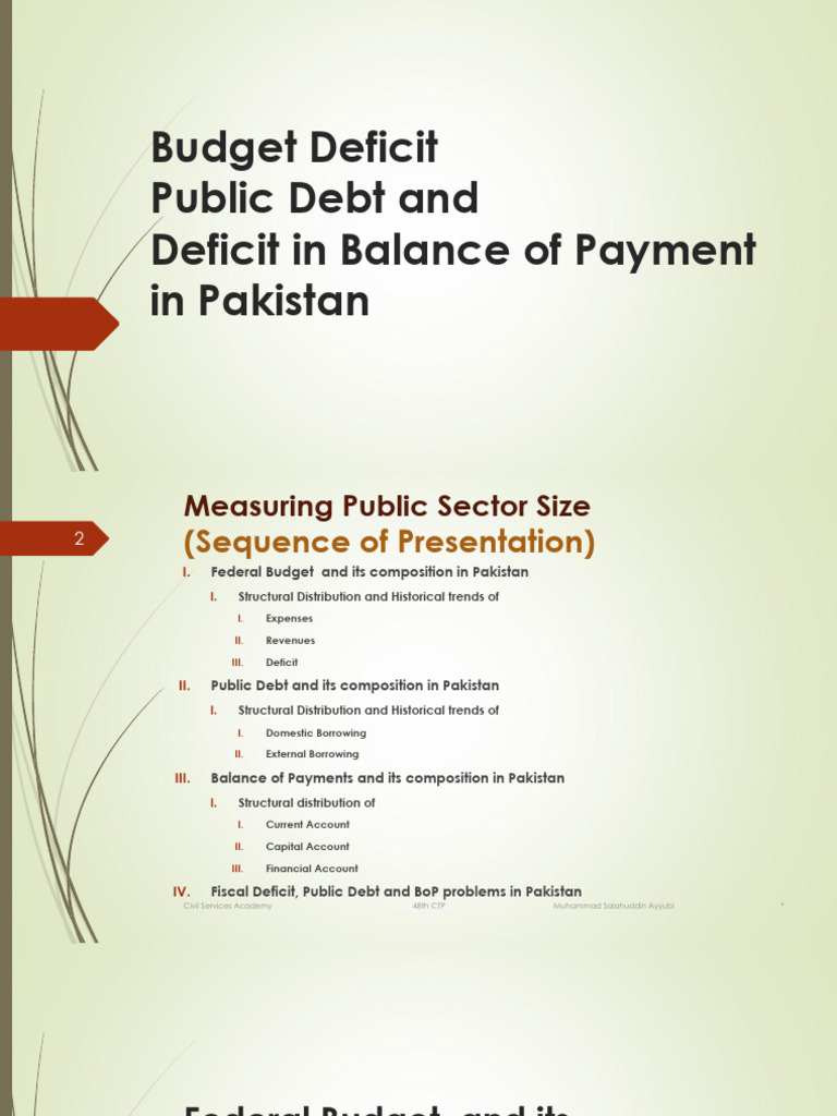Pakistan's Budget Deficit and Debt Analysis | PDF | Government Budget ...