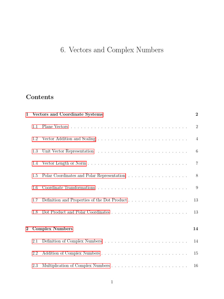 Vectors and Complex Numbers Explained | PDF | Euclidean Vector ...