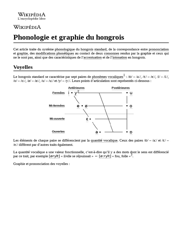 Phonologie et graphie du hongrois | PDF | Accent tonique | Linguistique