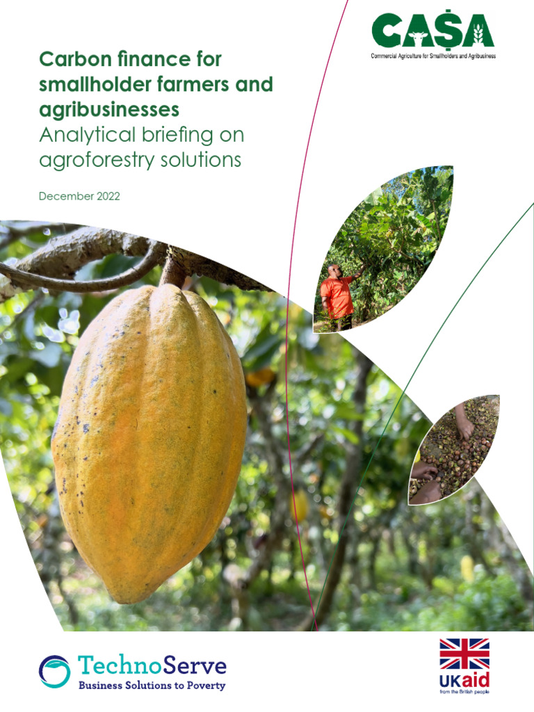 Carbon Finance For Smallholder Farmers and Agribusinesses | PDF ...