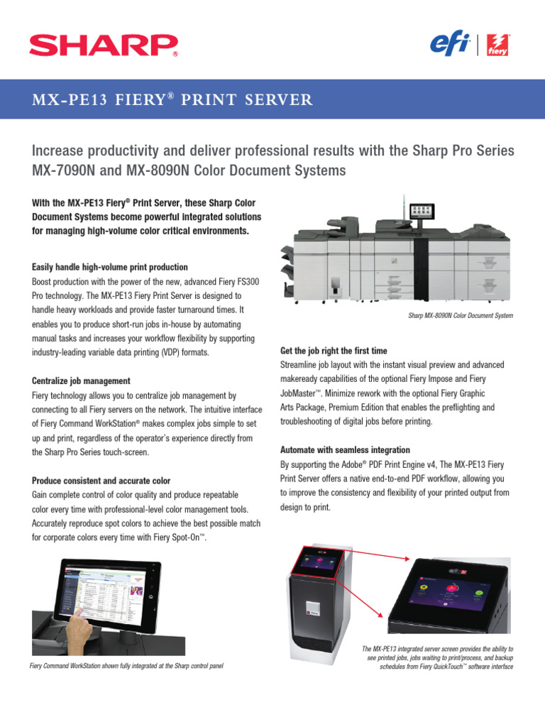 Efi Fiery Sharp MX Pe13 Ds en Us | PDF | Computing | Software