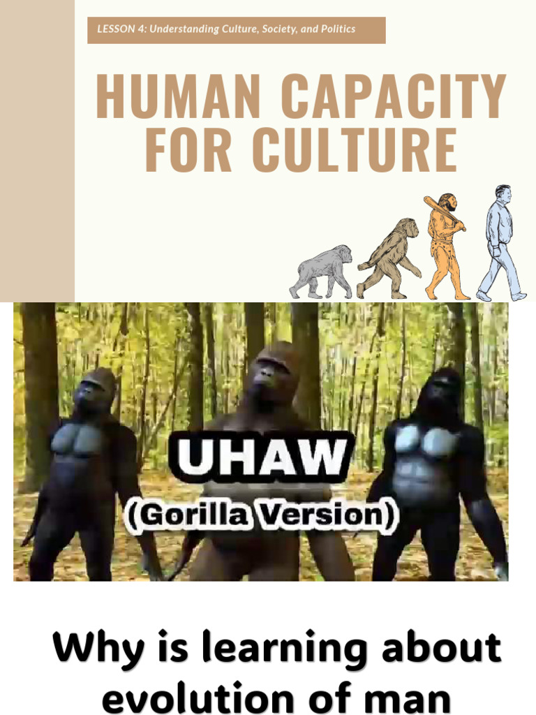 Human Capacity For Culture | PDF | Homo | Cultural Heritage