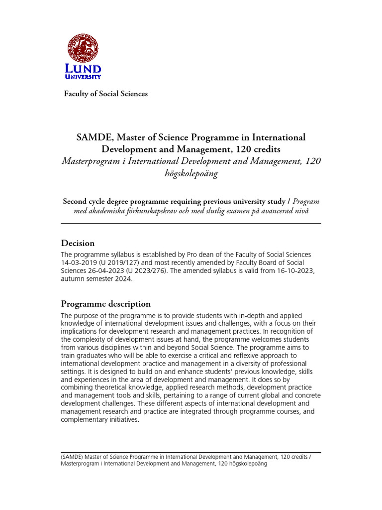 SAMDE | PDF | International Development | Knowledge