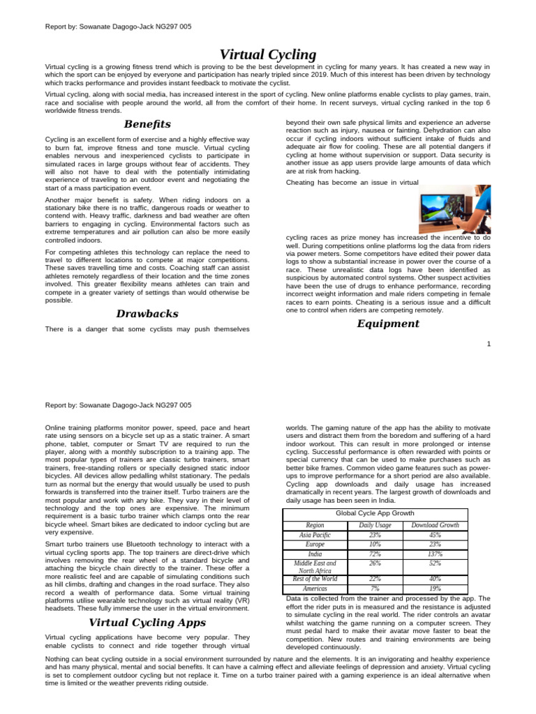 VCYCLING | PDF | Virtual Reality