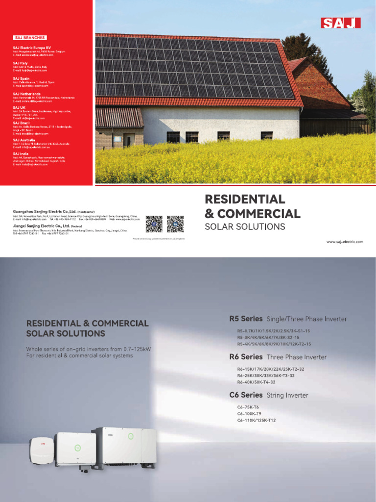 1 - SAJ On Grid Solar Products Presentation | PDF