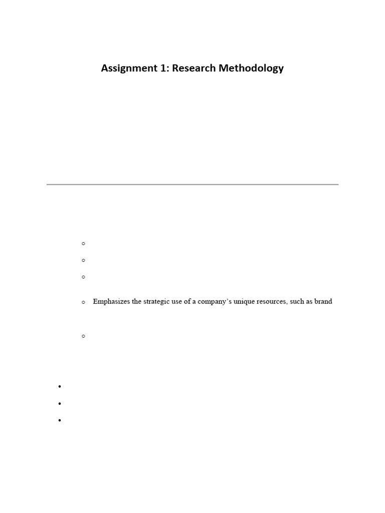 Assignment 1 - RM | PDF | Market (Economics) | Consumer Behaviour