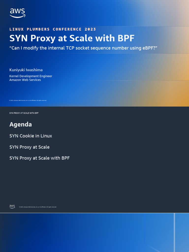 SYN Proxy at Scale With BPF | PDF | Transmission Control Protocol ...