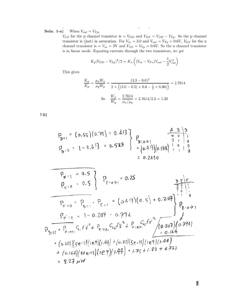 Major Solution 2023 - MOSVLSI | PDF | Capacitance | Amplifier