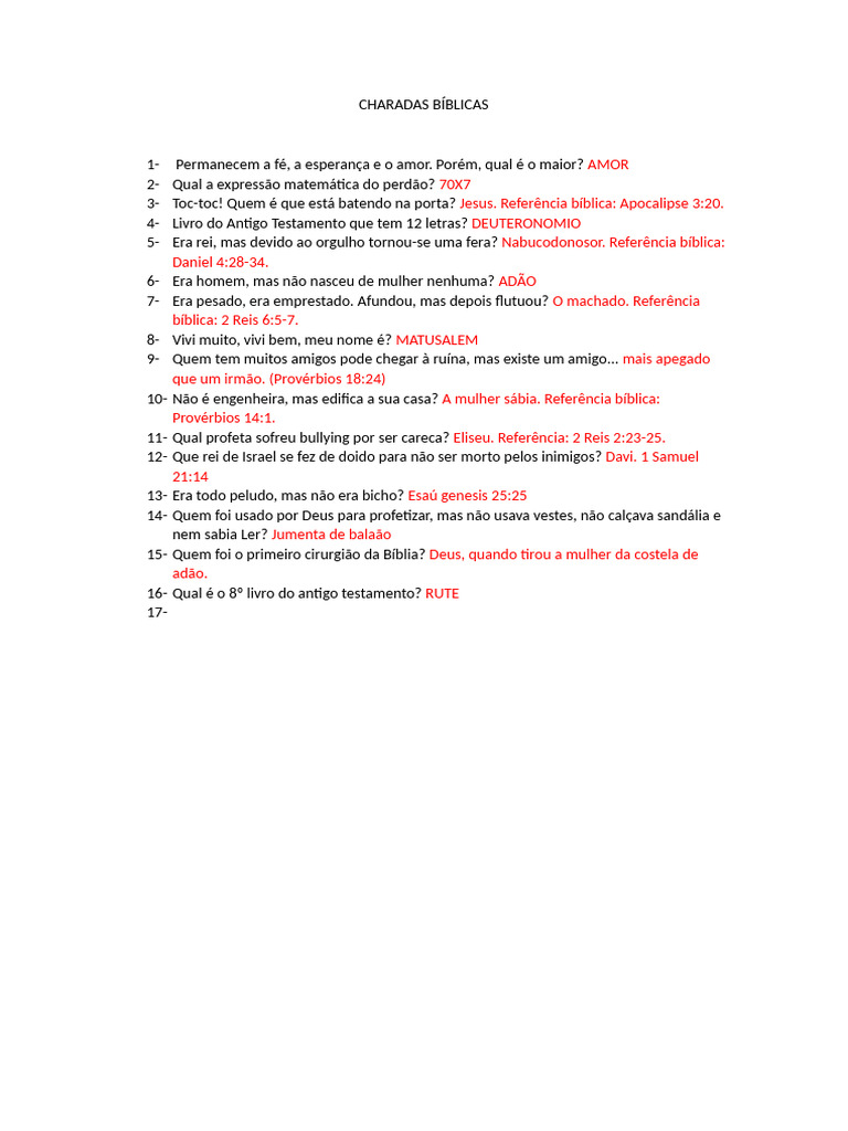 Charadas Bíblicas Pdf