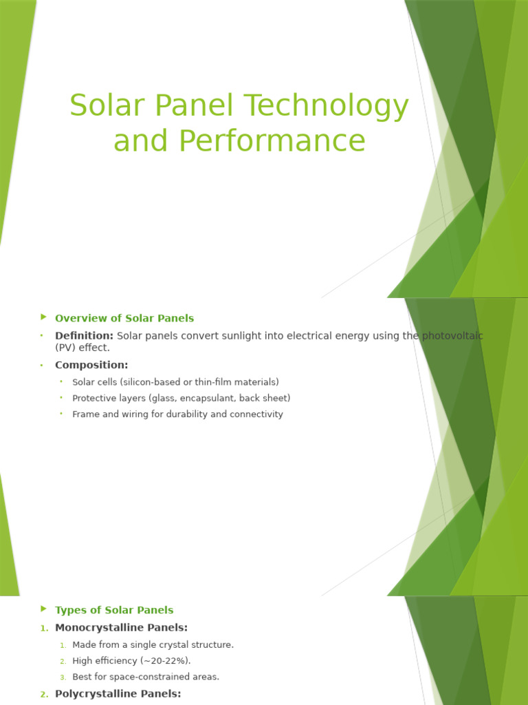 Solar Panel Performance Overview | PDF | Solar Cell | Solar Panel