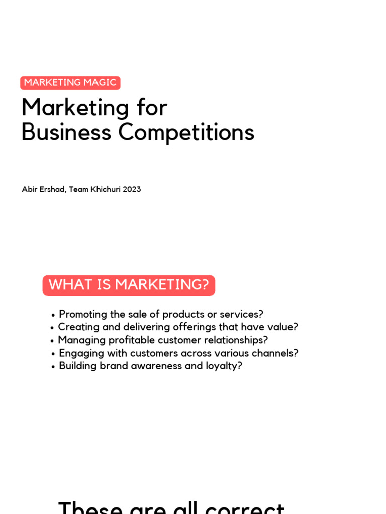 Marketing Magic for Competitions | PDF | Marketing | Brand