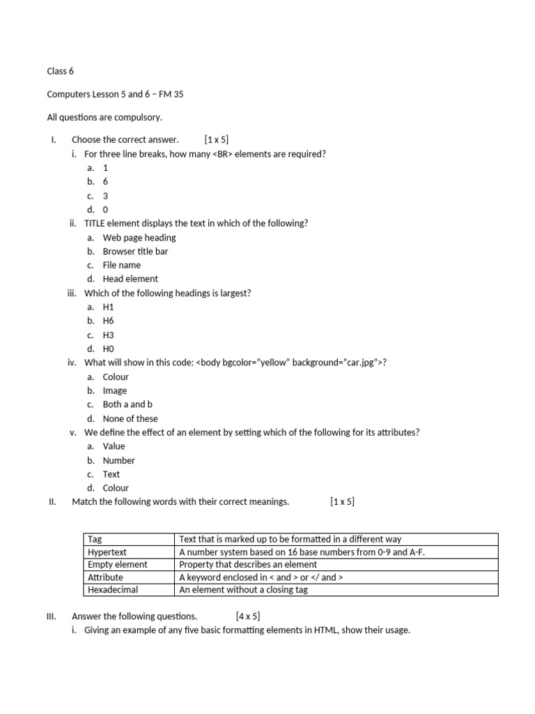 Computerclass 6 Pa 2 | PDF