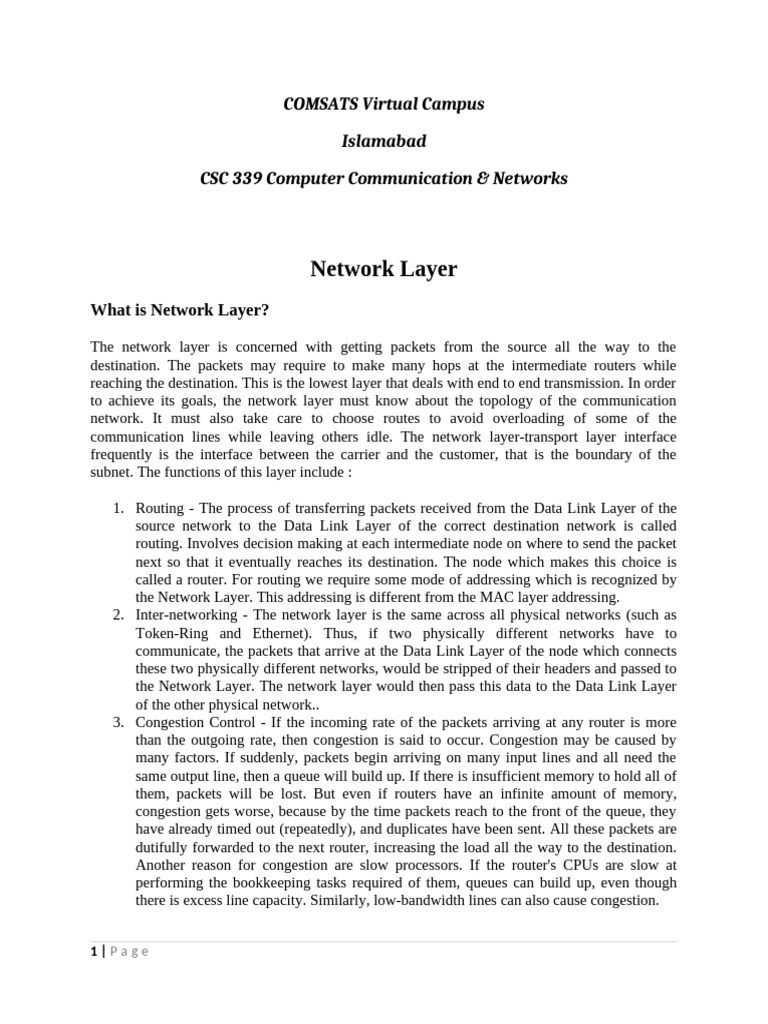 Handout 7 | PDF | Computer Network | Routing