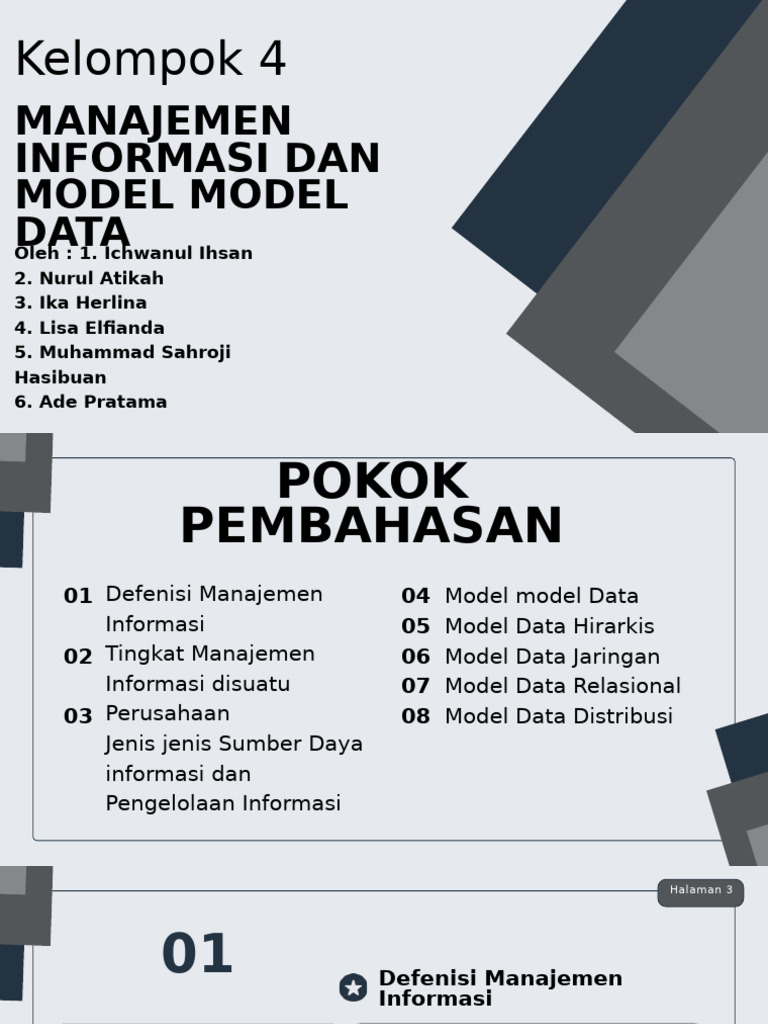 Manajamen Informasi Dan Model Model Data | PDF