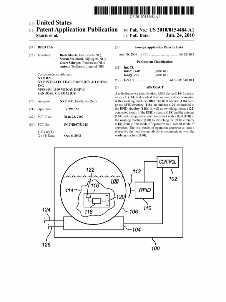 RFID Tag for Washing Machine Communication | PDF | Radio Frequency ...