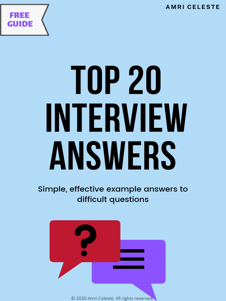 Top 20 Interview Questions & Answers Guide | PDF