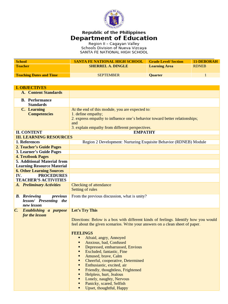 September Empathy Pdf Empathy Sympathy