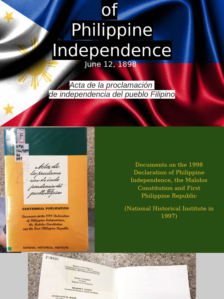 Philippine Independence Declaration 1898 | PDF | Philippines | Spanish ...