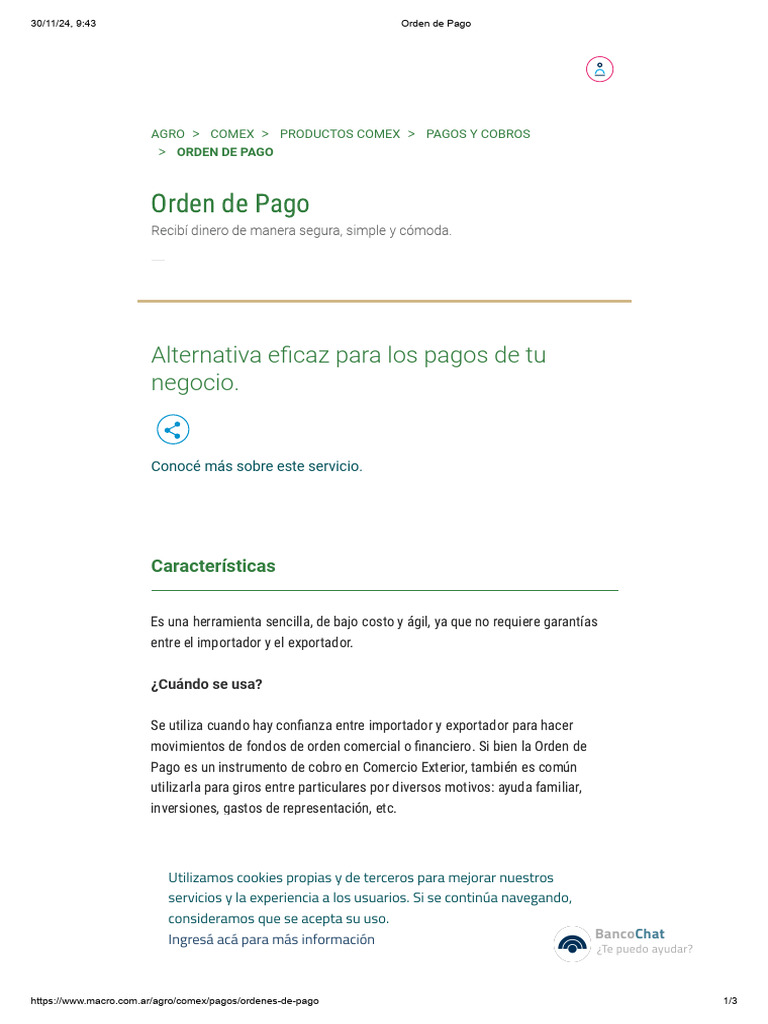 Orden de Pago | PDF | Los consumidores | Bancos