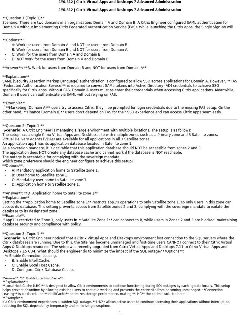 Citrix Virtual Apps 7 Advanced Admin Guide | PDF | Citrix Systems ...