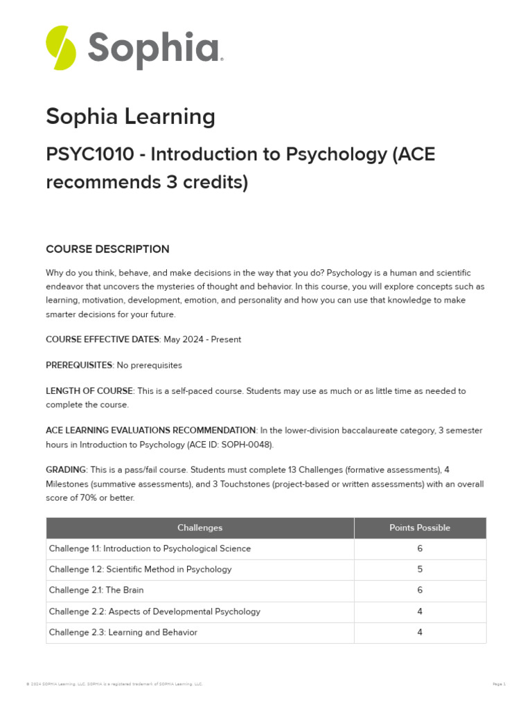 Introduction to Psychology Course Overview | PDF | Psychology | Mental ...