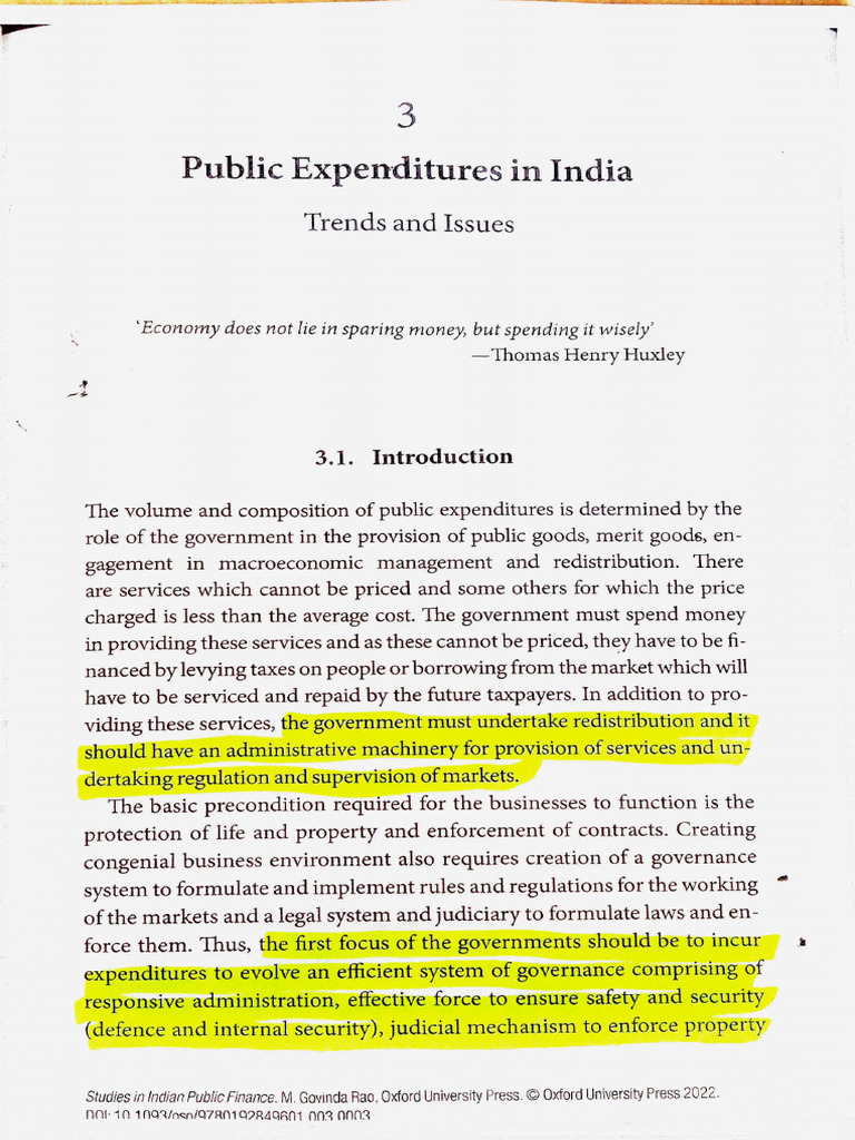 Public Exp in India | PDF