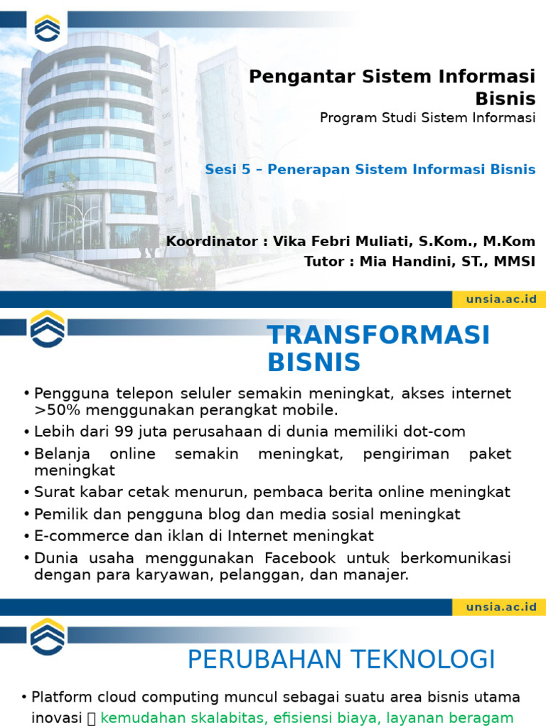 Transformasi Sistem Informasi Bisnis | PDF